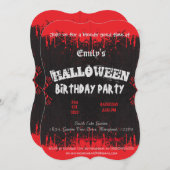 Bloed Red dark  halloween spooky Save The Date (Voorkant / Achterkant)