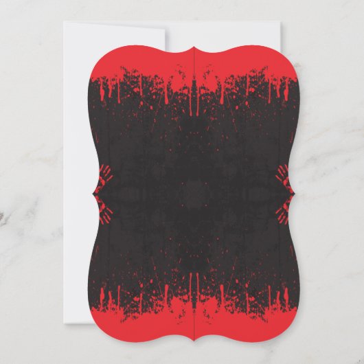 Bloed Red dark halloween spooky Save The Date (Achterkant)