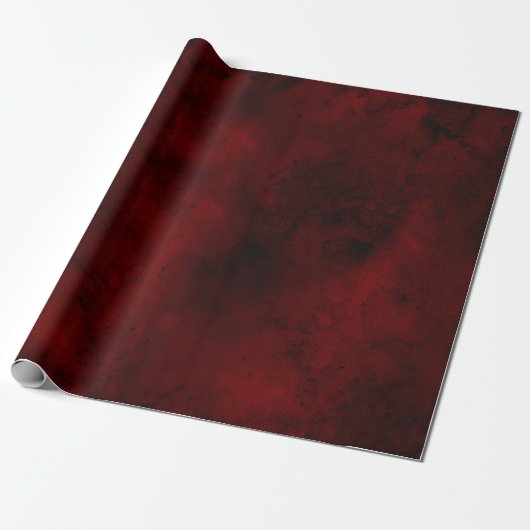 Bloed Red Gift Wrap Cadeaupapier (Uitgerold)