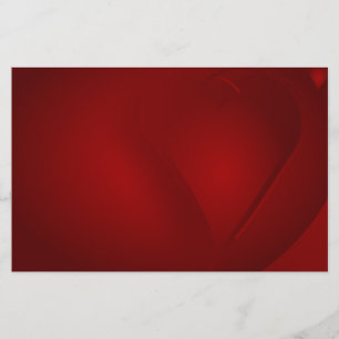 Bloed Red Hearts Stationery Briefpapier