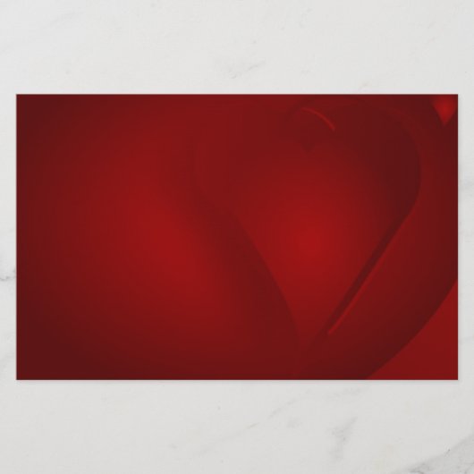 Bloed Red Hearts Stationery Briefpapier (Voorkant)