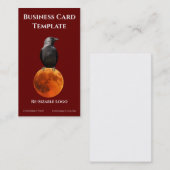 Bloed Red Moon en Logo Raven Visitekaartje (Voorkant / Achterkant)