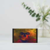 Bloed Red Sky Cloud Skull Visitekaartje (Staand voorkant)