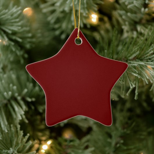 Bloed Red Star-Ornament Keramisch Ornament (Boom)