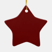 Bloed Red Star-Ornament Keramisch Ornament (Achterkant)