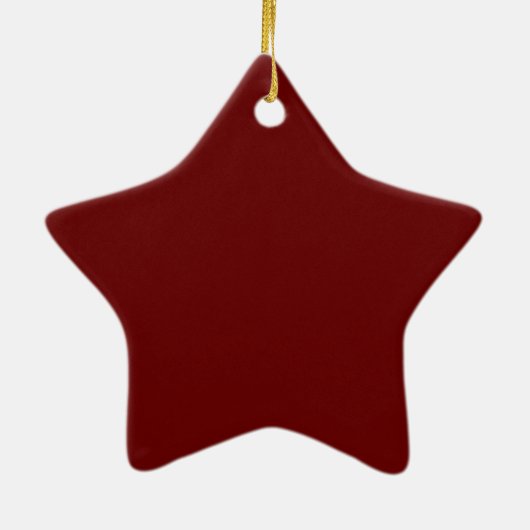 Bloed Red Star-Ornament Keramisch Ornament (Achterkant)
