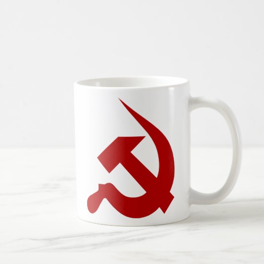 Bloed Red Thick Neo-Hammer & Sickle Mok (Rechts)