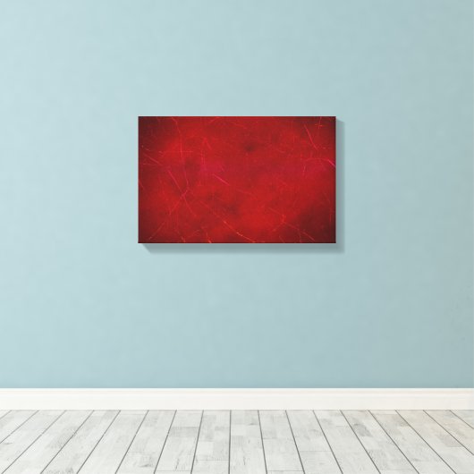 Bloed rode Abstracte textuur met krassen Canvas Afdruk (Insitu (Houten vloer))