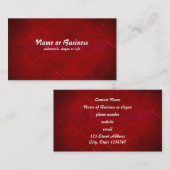 Bloed rode Abstracte textuur met krassen Visitekaartje (Voorkant / Achterkant)