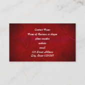 Bloed rode Abstracte textuur met krassen Visitekaartje (Achterkant)