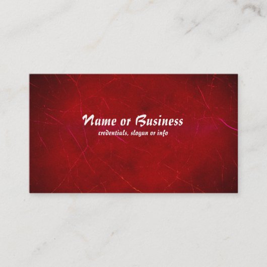 Bloed rode Abstracte textuur met krassen Visitekaartje (Voorkant)