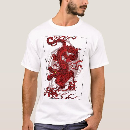 Bloed rode draak t-shirt (Voorkant)