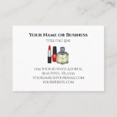 Bloed rode en zwarte makreel en nagellak visitekaartje (Achterkant)