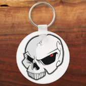 Bloed rode oogbollen Schaal Sleutelhanger (Voorkant)