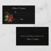 Bloed Rode Rozen Baby's Breath Ribbons Plaats Kaar Plaatskaartje (Voorkant / Achterkant)