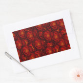 Bloed rode rozen rechthoekige sticker (Envelop)