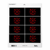 Bloed rode vísir (Viking Compass) Etiket (Full Sheet)