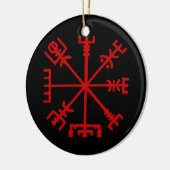 Bloed rode vísir (Viking Compass) Keramisch Ornament (Links)