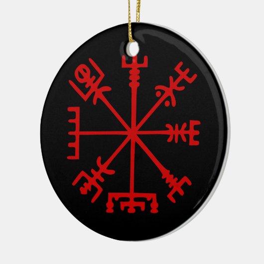 Bloed rode vísir (Viking Compass) Keramisch Ornament (Links)