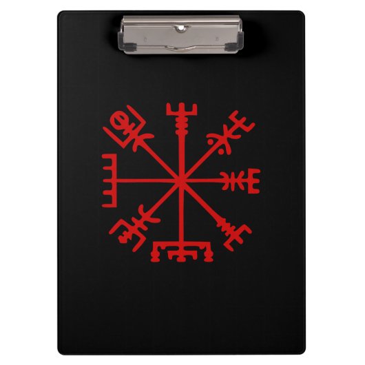 Bloed rode vísir (Viking Compass) Klembord (Voorkant)