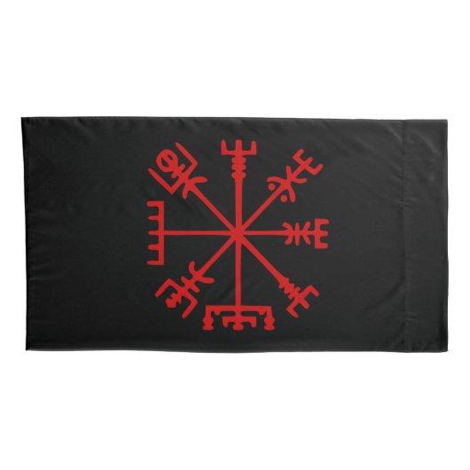Bloed rode vísir (Viking Compass) Kussensloop (Achterkant-Rechts)