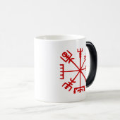 Bloed rode vísir (Viking Compass) Magische Mok (Voorkant rechts)