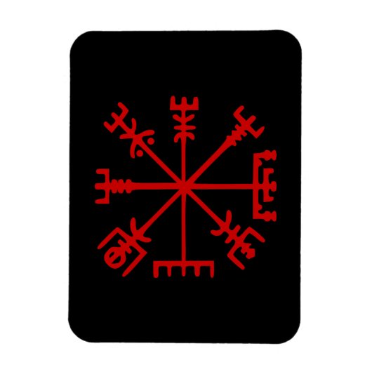 Bloed rode vísir (Viking Compass) Magneet (Verticaal)