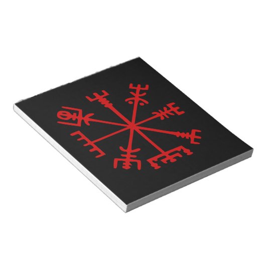 Bloed rode vísir (Viking Compass) Notitieblok (Schuin)