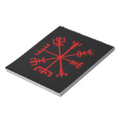 Bloed rode vísir (Viking Compass) Notitieblok (Linkerzijde)
