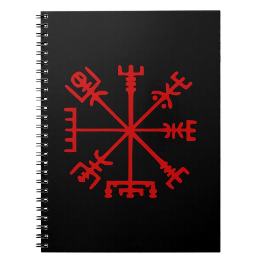 Bloed rode vísir (Viking Compass) Notitieboek (Voorkant)