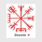 Bloed rode vísir (Viking Compass) Sticker (Vel)