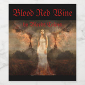 Bloed Rode Wijn Door Bloeden Kleuren Wijn Etiket (Enkel label)