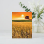 Bloed-rode zonnebank briefkaart (Staand voorkant)