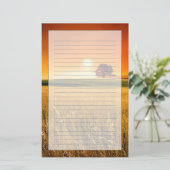 Bloed-rode zonnebank briefpapier (Staand voorkant)