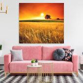 Bloed-rode zonnebank canvas afdruk (Insitu (Woonkamer))