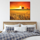 Bloed-rode zonnebank canvas afdruk (Insitu (Slaapkamer))