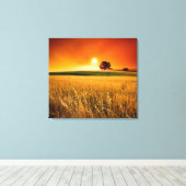 Bloed-rode zonnebank canvas afdruk (Insitu (Houten vloer))