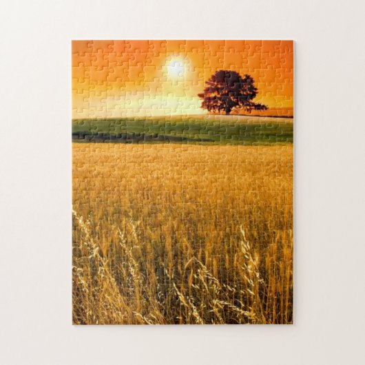 Bloed-rode zonnebank legpuzzel (Verticaal)