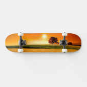 Bloed-rode zonnebank skateboard (Horizontaal)