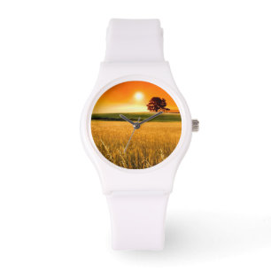 Bloed-rode Zonsondergang Horloge
