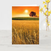 Bloed-rode Zonsondergang Kaart (Gele Bloem)