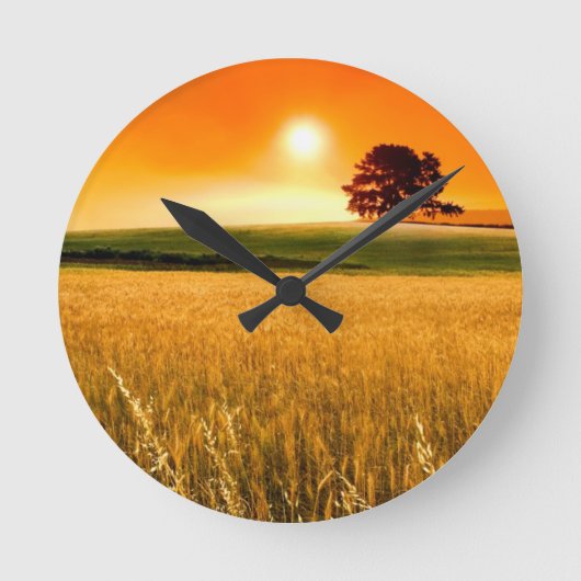 Bloed-rode Zonsondergang Ronde Klok (Voorkant)
