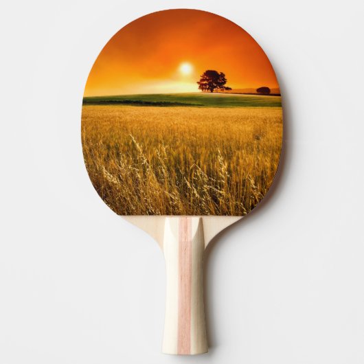 Bloed-rode Zonsondergang Tafeltennisbatje (Voorkant)