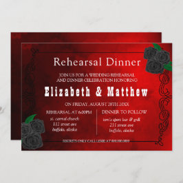 Bloed Rood en Zwarte Rozen Kaart