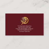 Bloed rood water druppelt met Ichthus Fish Pastora Visitekaartje (Achterkant)