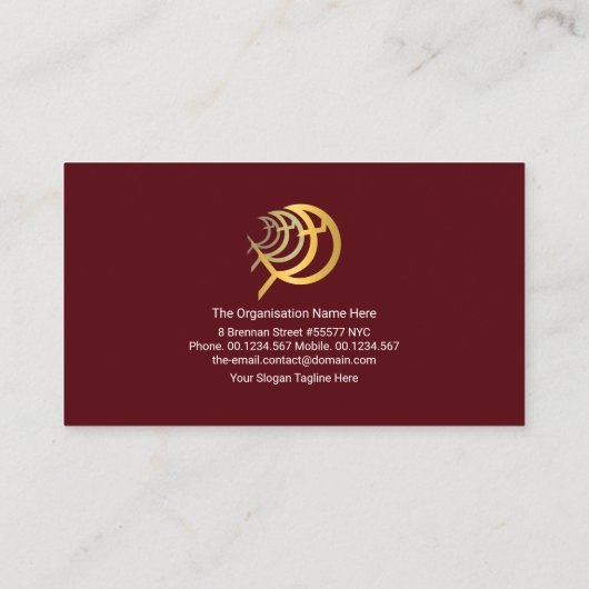 Bloed rood water druppelt met Ichthus Fish Pastora Visitekaartje (Achterkant)