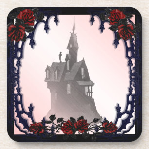 Bloed Roos Gothic Mansion Halloween Bier Onderzetter