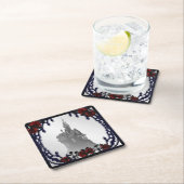 Bloed Roos Gothic Mansion Halloween Kartonnen Onderzetters (Insitu)