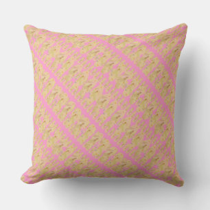 Bloed roze en geel mini fliplops patroon kussen