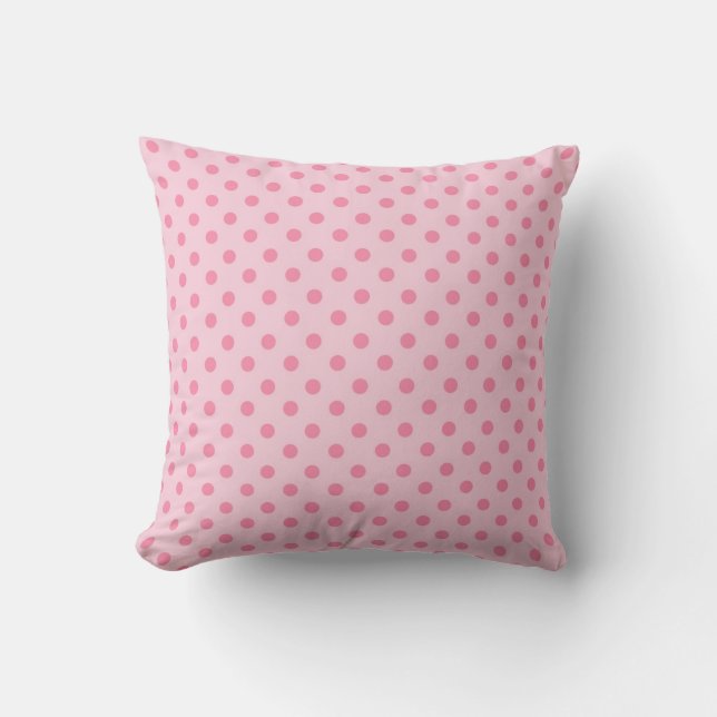 Bloed roze poka dot patroon kussen (Voorkant)